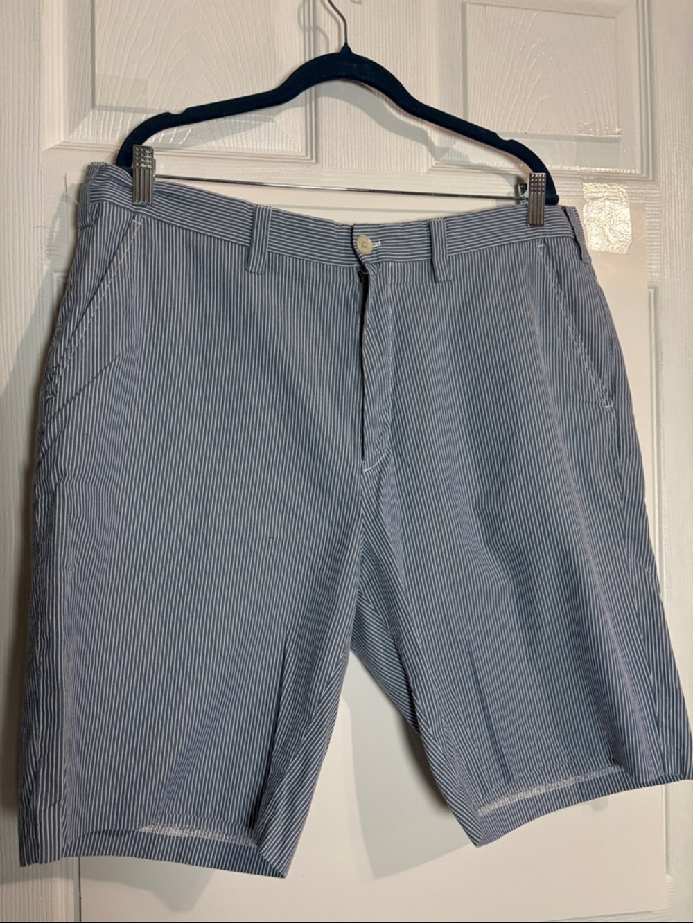 Nautica Light Blue Narrow Pinstripe Flat-Front Shorts